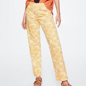 Mango Printed straight jeans-US 4